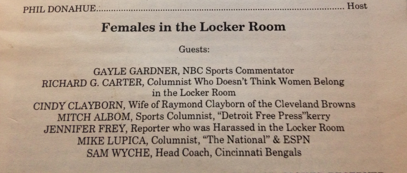 Detail from a transcript of the October 5, 1990 edition of Donahue.